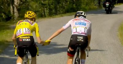 Tour de France leader waits for rival after crash in incredible show of sportsmanship