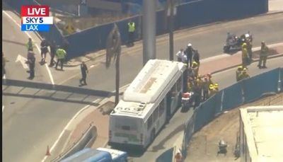 Two seriously injured in shuttle bus crash at Los Angeles International Airport