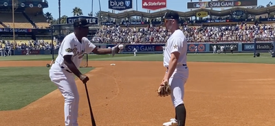 The video of Braves assistant Ron Washington coaching Pete Alonso at first base is just so cool