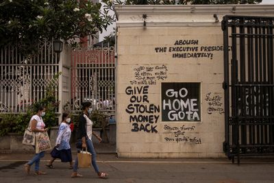 Sri Lanka police arrest nine people after raid at protest camp