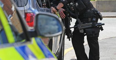 Man 'brought out in handcuffs' as armed police descend on street