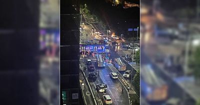 Emergency services scrambled to scene after car smashes into tram