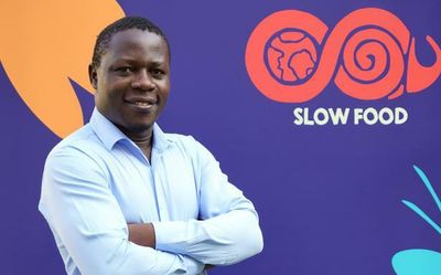 African farmer Edward Mukiibi takes over from Carlo Petrini as president of Slow Food