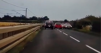 Reckless East Lothian driver overtakes taxi on blind bend in terrifying near-miss