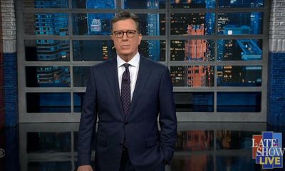 Stephen Colbert on Trump: ‘A stain on our history – and that stain is ketchup’
