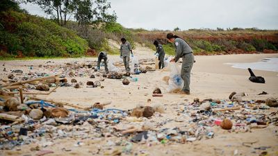 Northern Australian beaches inundated by thousands of tonnes of plastic waste from Asia