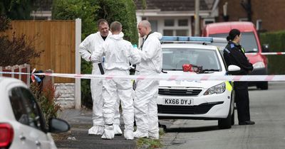 Man killed in house fire as police tape off road and forensics investigate