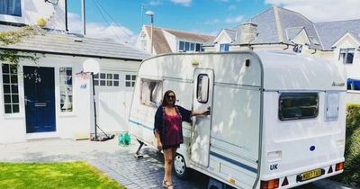 Mum converts dull £1,400 caravan impulsively bought on Facebook into beautiful home