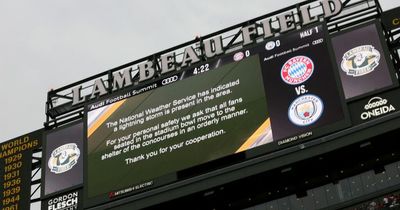 Man City vs Bayern Munich match sees minutes reduced after storm forced fans to evacuate