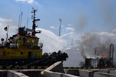 Russia says it hit military boat in Odesa port in Ukraine
