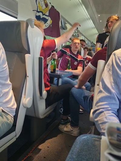 Galway GAA fans crazy scenes as video shows buzzing train excitement
