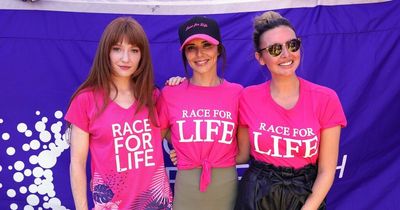 'I still can't believe it's real': Cheryl joins Girls Aloud bandmates at Race for Life in tribute to Sarah Harding
