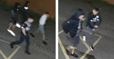 Police want to speak to these men after man 'sprayed with substance' in 'unprovoked' attack