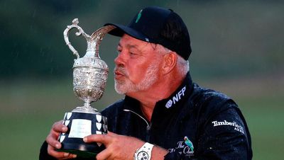 Darren Clarke fends off a charging Pádraig Harrington to complete rare double with Senior Open victory