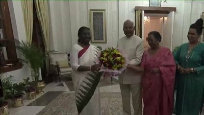 Droupadi Murmu reaches Rashtrapati Bhavan; welcomed by Ram Nath Kovind