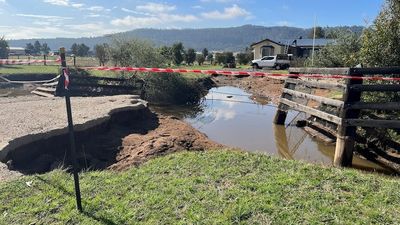Sinkholes the size of swimming pools taking in floodwater and sewage in the Hunter Valley