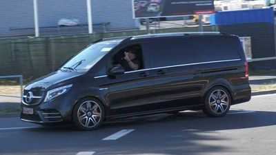 Mercedes V-Class With 585-HP V8 From AMG GT R Pushed Hard At The ‘Ring