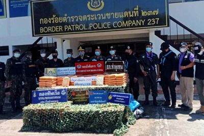 Contraband ganja seized on Mekong bank