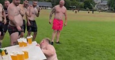 Welsh rugby team's pre-season drinking challenge goes very wrong