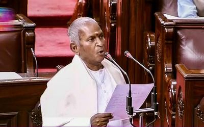 Ilaiyaraaja takes oath of affirmation in Rajya Sabha