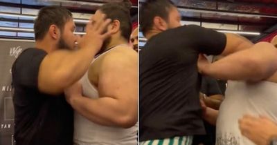 Iranian Hulk and Kazakh Titan come to blows ahead of 510lb super-heavyweight fight