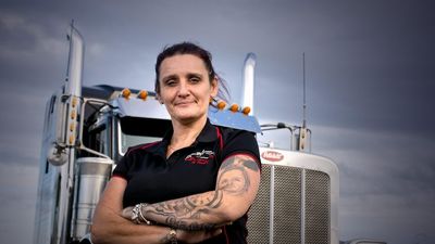 Push to attract more female truck drivers as freight demand puts stress on supply chains