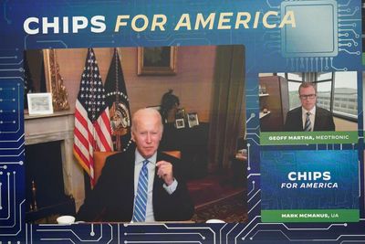 Biden presses computer chips case in advance of Senate vote