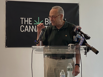 Sen. Chuck Schumer And NY Advocates Launch 'The Bronx Cannabis Hub' To Help Residents Enter Legal Weed Industry