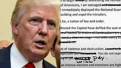 Donald Trump's original speech after the Capitol riot has been revealed. Here are the words he refused to say