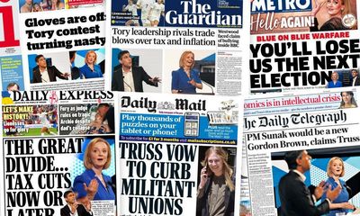 ‘Gloves are off’: what the papers say about the Tory leadership TV debate