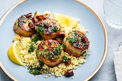 Treat yourself to scallops with crispy chorizo for dinner tonight