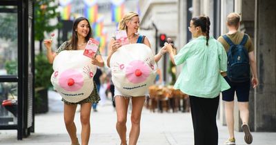 Free dough balls handed out to encourage people to squeeze