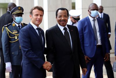 Macron, in Cameroon, says food is Russian weapon of war