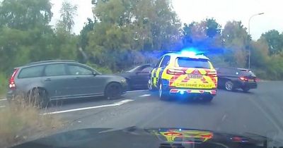 Man drives wrong way down M62 with four flat tyres