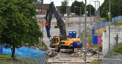 Major road closed as work underway on new £80m train station