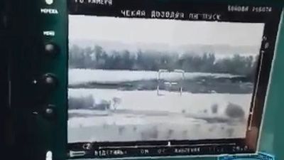 Ukrainian Soldiers Take Out Russian Anti-Tank Personnel With Guided Missile