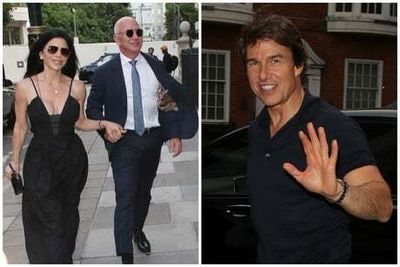 Tom Cruise spotted at upmarket London restaurant alongside Jeff Bezos and Lauren Sanchez