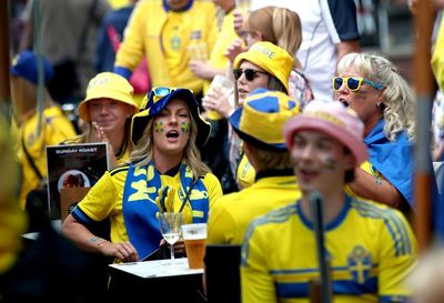 Sweden fans in full voice in Sheffield ahead of semi-final showdown with England