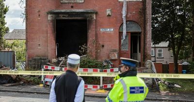 These are the scenes after fire crews spent 12 hours tackling 'deliberate' blaze at house in Oldham