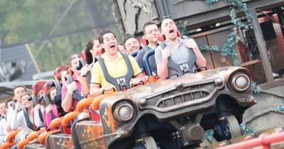 Man seen 'dangling' from fence at Alton Towers after trying to leave queue