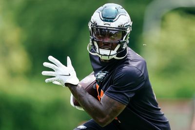 Watch: A.J. Brown wears a ‘Hurts SZN’ hat as he arrives at Eagles’ training camp