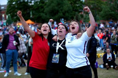 ‘I’m buzzing, I’m bouncing, I can’t stop smiling’: Joy for England fans as Lionesses roar into Euro 2022 final