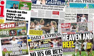 ‘Heaven and heel’: how the papers, a prince and the people rejoiced at Lionesses’ Euro semi win