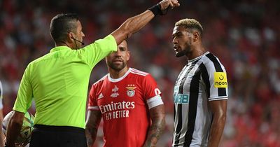 Joelinton suspension explained after Newcastle United star sees red in Benfica clash