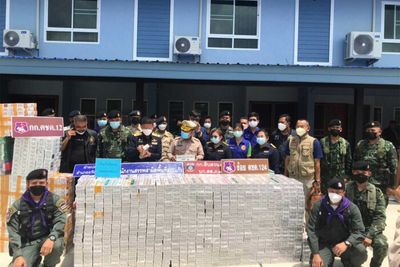 Contraband foreign cigarettes seized in Sa Kaeo