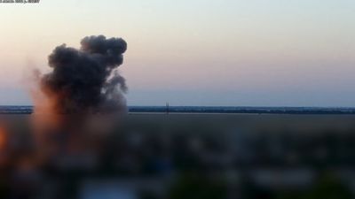 Breaking: Moment Russians Shelled Mykolaiv This Morning