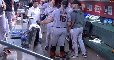 Giants’ Rodon Kicks Bat in Frustration, Bat Hits Teammate in Knee (Video)