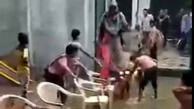 To ma’am with love: Students make bridge of chairs for teacher in Uttar Pradesh