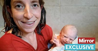 'I gave birth by myself in the bath, it was so easy I went back to work four days later'