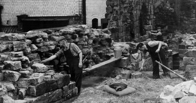 A Newcastle marvel: The medieval town walls under repair 90 years ago